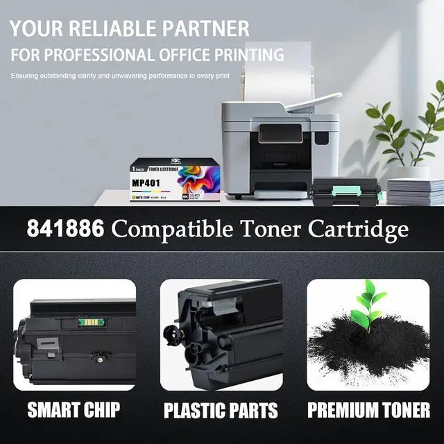 Alt view image 4 of 7 - MP 401 Toner Cartridges Compatible for Ricoh 841886 Toner Cartridge Work for Ricoh SP4520 MP401 MP402 SP4520DN MP401SPF MP402SPF Printers