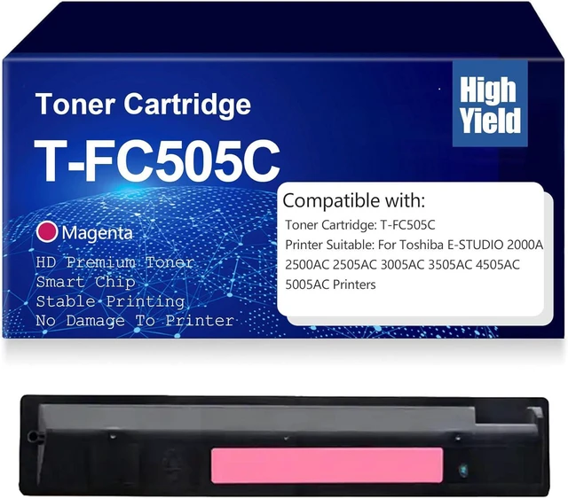 Main image of Compatible 2000AC 2505AC 4505AC 5005AC Toner Cartridges for Toshiba,T-FC505C Toner High Yield for Toshiba E-Studio 2000A 2500AC 2505AC 3005AC 3505AC 4505AC 5005AC Printers,Magenta-T FC505C