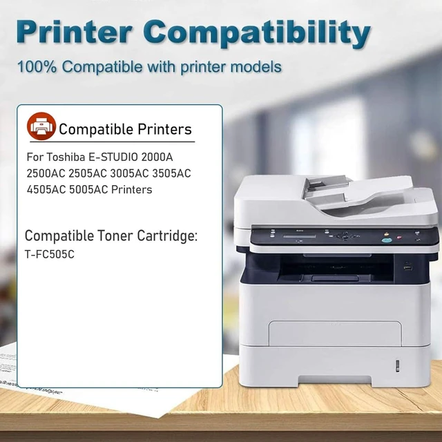Alt view image 2 of 7 - Compatible 2000AC 2505AC 4505AC 5005AC Toner Cartridges for Toshiba,T-FC505C Toner High Yield for Toshiba E-Studio 2000A 2500AC 2505AC 3005AC 3505AC 4505AC 5005AC Printers,Magenta-T FC505C