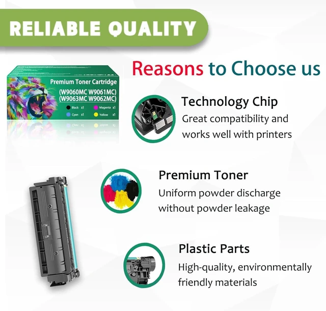 Alt view image 4 of 7 - W9063MC Magenta Toner Cartridge Work for HP Color Laserjet Managed E55040dw E57540dn E57540c Printers