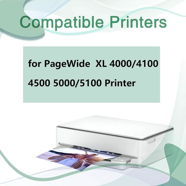 Alt view image 2 of 7 - Compatible 843B Ink Cartridge Replacement for HP PageWide XL 4000 4100 4500 5000 5100 Printers - High Yield 400ml Full Pigment Ink Yellow