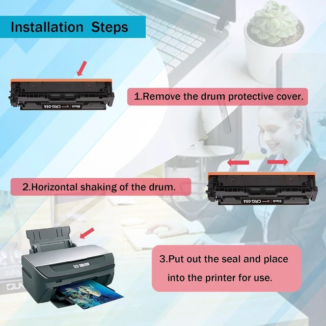 Alt view image 5 of 7 - CRG-054 CRG054 Toner Cartridge High-Yield Compatible for Canon LBP621Cw LBP623Cw MF641CW MF643Cdw MF645Cx MF642Cdw MF641Cw MF644Cdw LBP622Cdw Printers 1 Black