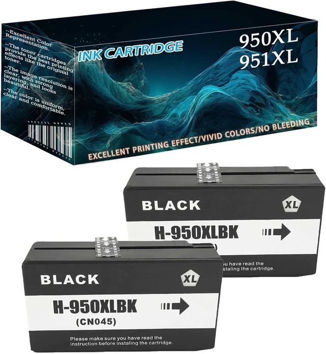 Main image of Compatible H-950XL H-951XL 950XLBK 951XLC 951XLM 951XLY (950XL 951XL) Ink Cartridge Replacement for HP 8100 8600 8600 8600 8600e 8610 8620 8625 8630 Printer Black*2