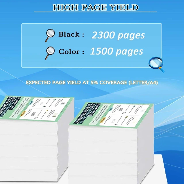 Alt view image 3 of 7 - Compatible H-950XL H-951XL 950XLBK 951XLC 951XLM 951XLY (950XL 951XL) Ink Cartridge Replacement for HP 8100 8600 8600 8600 8600e 8610 8620 8625 8630 Printer Black*2