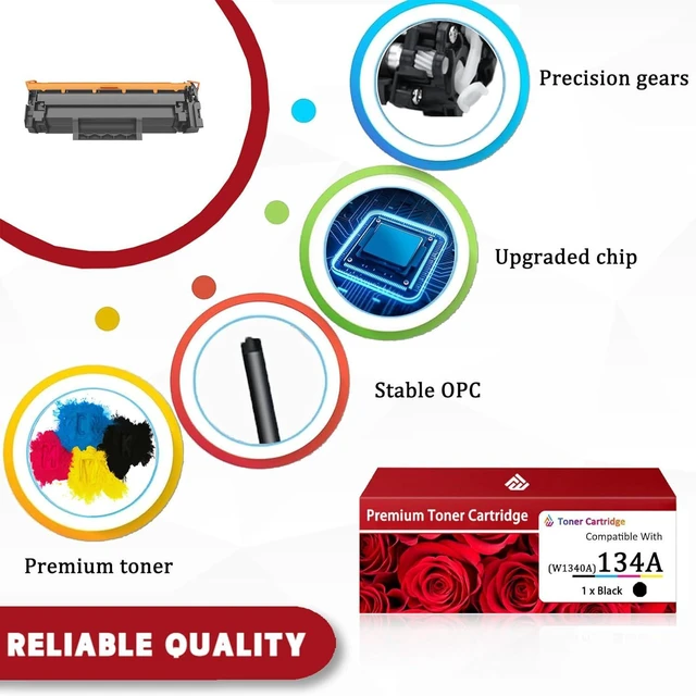 Alt view image 4 of 7 - 134A Toner Cartridge Compatible for HP 134A W1340A Toner Cartridges Work for HP Laserjet MFP M209 M209d M209dw M234dw M234sdw M234sdn M234sdne M234dwe Printers