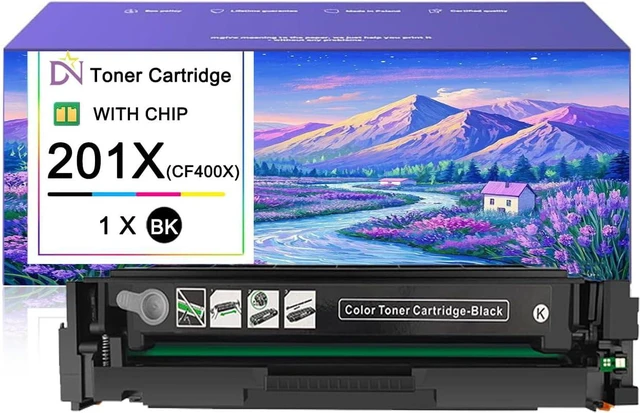 Main image of 201X Toner Cartridges Compatible Replacement for HP CF400X Black Toner Cartridges for HP Color Laserjet Pro M252dw M252n MFP M277n M277c6 Printers