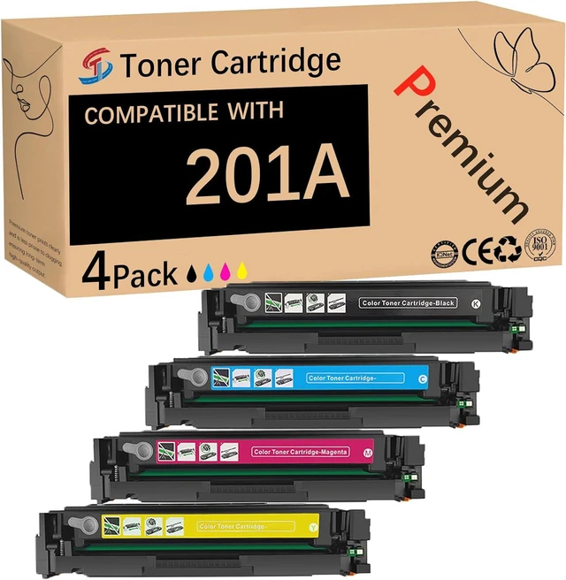 Main image of 201A High Yield Toner Cartridges Replace for HP CF400A CF401A CF403A CF402A Toner Cartridge Compatible for HP Color Laserjet Pro M252dw M252dn M252n MFP M277n Printe