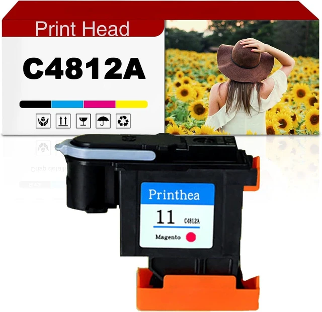Main image of 11 Print Head C4811A C4812A C4813A C4810A Printhead Compatible for HP 1000 1200 280 2300 2600 100 100LUS 500 500PLUS 800 800PS Printers C4812A x1