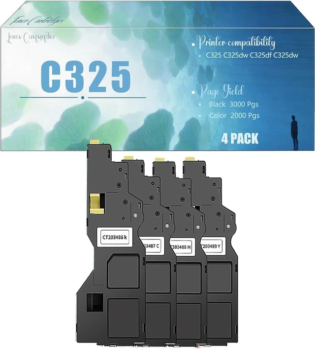 Main image of C325 Toner Cartridges Compatible for Xerox ApeosPrint C325 C325dw for Apeos C325df C325dw Printers, High Yield (3000 Pages) 1 Set