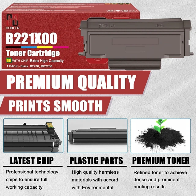 Alt view image 4 of 7 - B2236 MB2236 Toner Cartridges Compatible for Lexmark B221X00 Toner Cartridge Work for Lexmark B2236dw MB2236adw MB2236adwe Printers