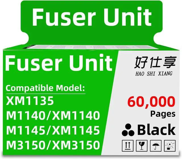 Main image of 24B6035 24B6186 24B6213 Black Toner Cartridge 24B6040 Imaging Unit Compatible with Lexmark M1145 XM1145 M3150 XM3150 M1140 XM1140 XM1135 M1140+ M1140plus Printer (Fuser Unit-110V)