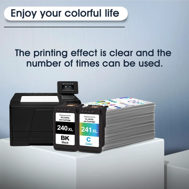 Alt view image 5 of 7 - 240XL 241XL Combo Pack Replacement for CanonPG-240XL CL-241XL Ink Cartridges for Canon PIXMA MG3620 MG3600 TS5120 MX472 Printer (1 Black,1 Color)