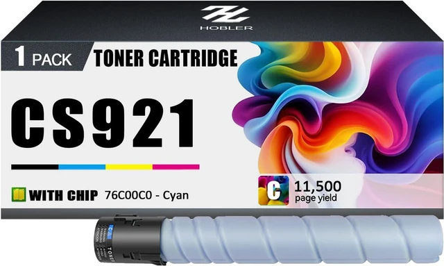 Main image of CS921 Toner Cartridge Compatible for Lexmark 76C00C0 Cyan Toner Cartridges Work for Lexmark CS921 CS923 CX920 CX921 CX922 CX923 CX924 Printers