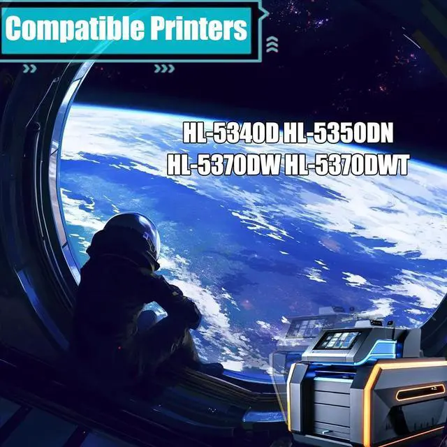 Alt view image 2 of 7 - Replacement Parts Drum Unit DR-620 Compatible with Brother HL-5340D HL-5350DN HL-5370DW HL-5370DWT Printers, Contains Chip and Clear Printing (4 Pack Black)