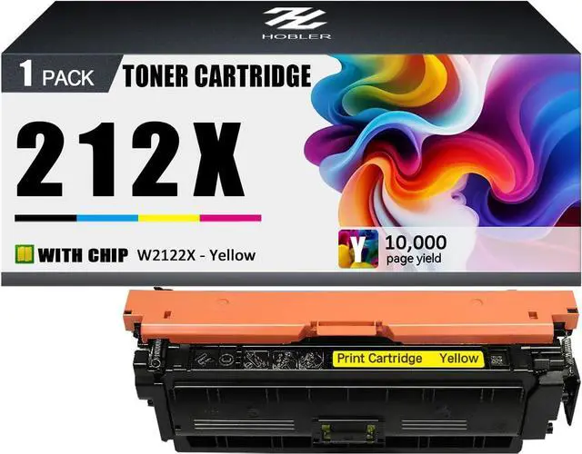 Main image of 212X Toner Cartridges Compatible for HP 212X W2122X Yellow Toner Cartridge Work for HP Laserjet Enterprise M555dn M554dn M555x M578f M578dn M578c M578z Printers