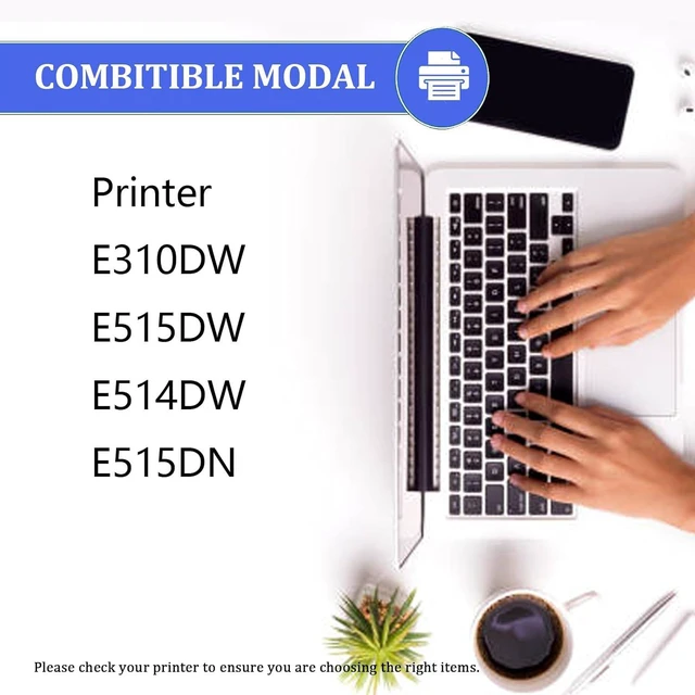 Alt view image 2 of 7 - E310 Toner Cartridges Compatible for Dell E310DW E514DW E515DW E515DN Printers, Replacement for Dell E 310 E 514 E 515 Toner Cartridge 1 Pack