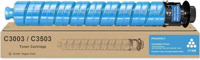 Main image of MP C3003 C3503 Toner Cartridge Compatible for Ricoh Aficio Lanier Savin MP C3003 C3503 C3004 C3504 Printers Replacement for Ricoh 841816 Toner Cartridge ( 1-Pack, Cyan )