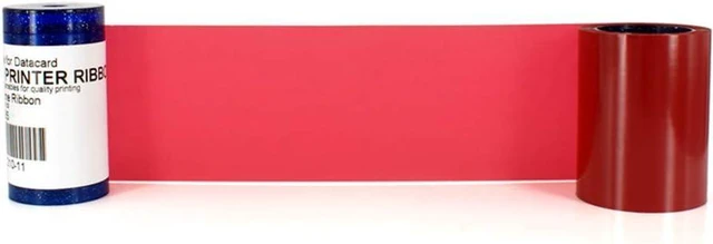 Alt view image 2 of 3 - Compatible 532000-005 Red Monochrome Ribbon Tape for Datacard SP35 SP35plus SP55 SP55plus SP75 SP75plus FP65 FP65i SD260 SD360 SD460 Card Printer 1500 Images