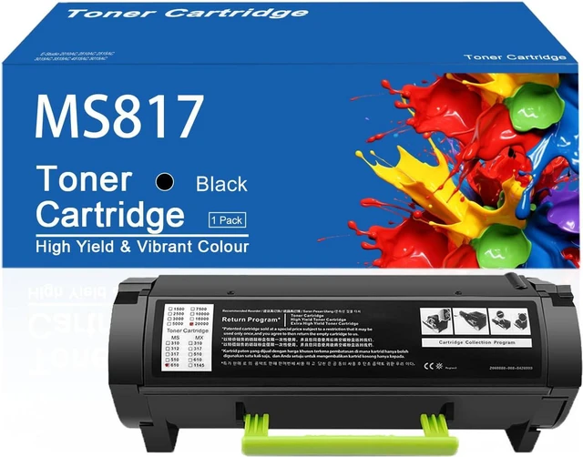 Main image of MS817 Toner Cartridge Compatible for Lexmark MS817 53B1H00 Black Toner Cartridges Work for Lexmark MS817 MS817n MS817dn MS818 MS818dn Printer