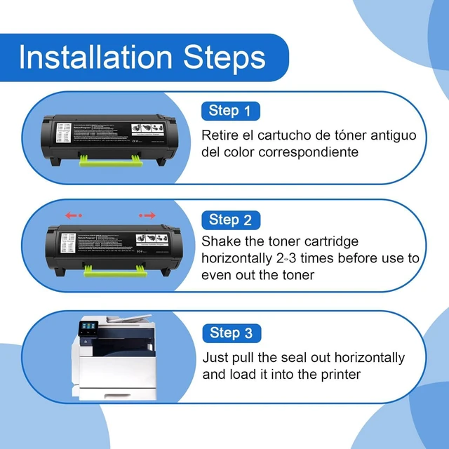 Alt view image 7 of 7 - MS817 Toner Cartridge Compatible for Lexmark MS817 53B1H00 Black Toner Cartridges Work for Lexmark MS817 MS817n MS817dn MS818 MS818dn Printer