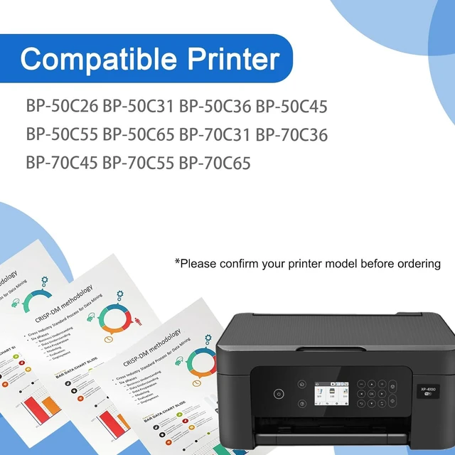 Alt view image 2 of 7 - BP-NT70 Toner Cartridge Compatible for Sharp BP-NT70 BP-NT70-BA Black Toner Cartridges Work for Sharp BP-50C26 BP-50C31 BP-50C36 BP-50C45 BP-50C55 BP-50C65 BP-70C31 Printer