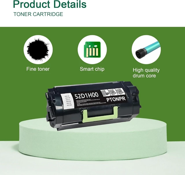 Alt view image 7 of 7 - 521H 52D1H00 High-Yield Black Toner Cartridge 1-Pack Replacement for Lexmark 52D1H00 Toner Cartridge for MS710 MS711dn MS810 MS810dn MS810de MS811n MS811dn MS812 MS812dn MS812de Printer