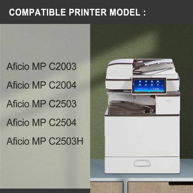 Alt view image 2 of 5 - MP C2503 / C2003 Toner Cartridge 1 Pack - MP C2503H Black Toner 841918 Replacement for Ricoh Aficio MP C2003 C2004 C2503 C2504 C2503H Printer, MP C2503 High Yield Toner