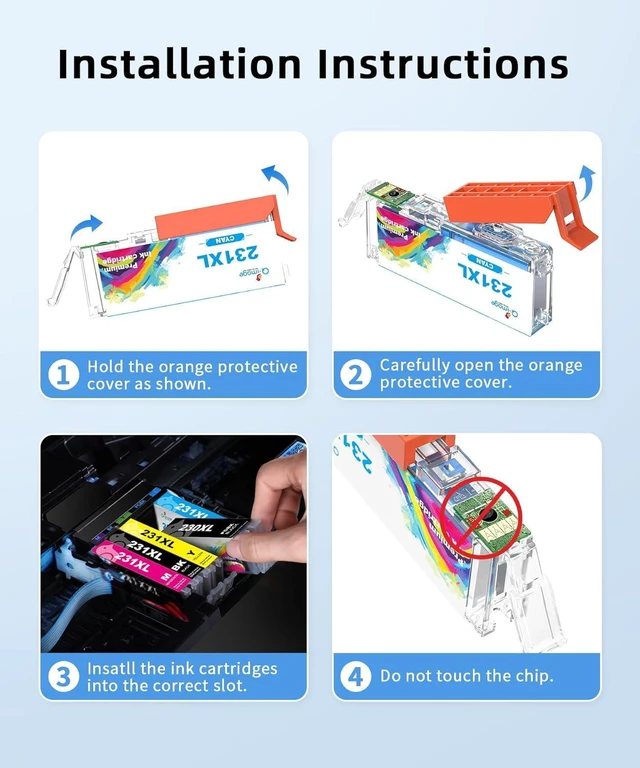 Alt view image 4 of 6 - 230XL 231XL Compatible Ink Cartridge Replacement for Canon Ink 230 and 231 Cartridges Work with Canon IXMA Inkjet TS8820 Printer Ink (PGI-230PGBK/231XL BK/C/M/Y)