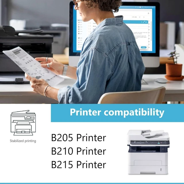 Alt view image 2 of 6 - B205/ B210/ B215 Black High Capacity Toner-Cartridge (3,500 Pages/Pack) - 106R04347: 2-Pack Compatible 106R04347 Toner Replacement for Xerox B205 B210 B215 Printer