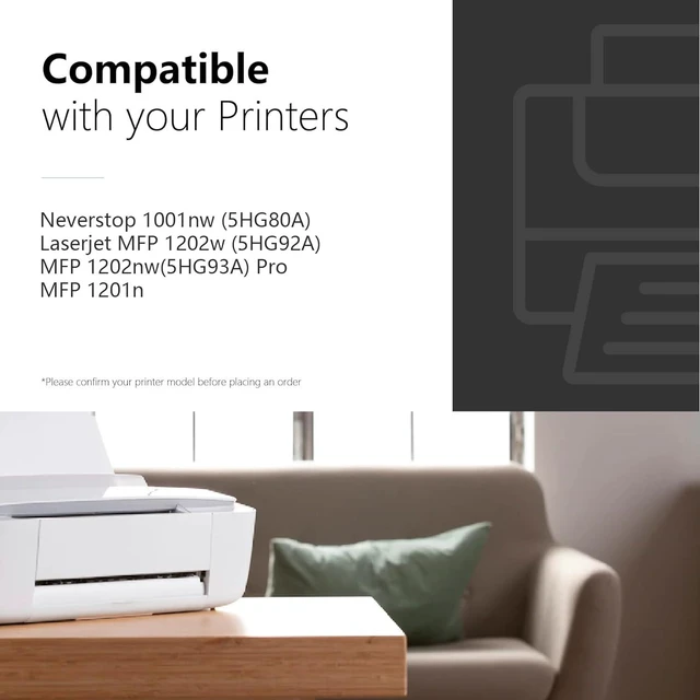 Alt view image 2 of 7 - 143A Toner Compatible for HP 143ABK W1143A Toner Cartridges Work for HP Neverstop 1001nw (5HG80A) LaserJet MFP 1202w(5HG92A) MFP 1202nw(5HG93A) Pro MFP 1201n Printer2 Black