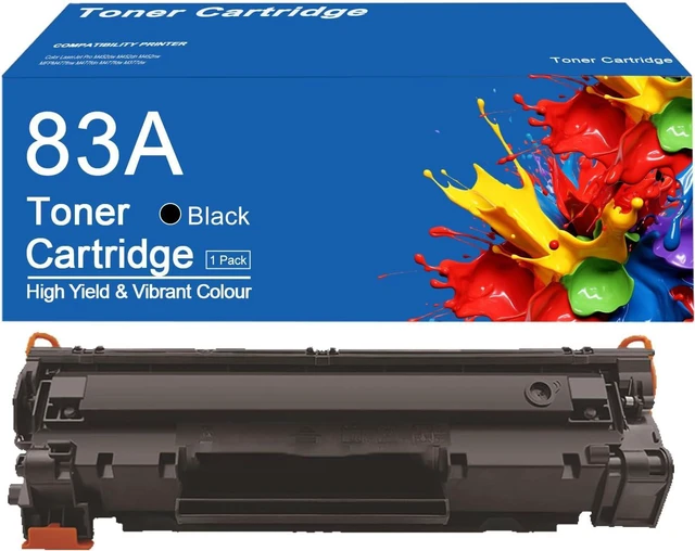 Main image of 83A Toner Cartridge Compatible for HP 83A CF283A Black Toner Cartridges Work for HP LaserJet M125a M125nw M127fn M127fw M128fw M201n M201dw M225Ddn M225dw Printers