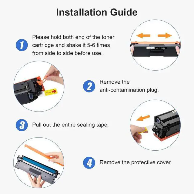 Alt view image 4 of 7 - TN336 Black Toner Cartridge Compatible Replacement for Brother TN336 TN331 TN-336 TN-331 Compatible with HL-L8350CDW MFC-L8850CDW MFC-L8600CDW MFC-9970CDW HL-4150CDN HL-L8250CDN, 2 Pack