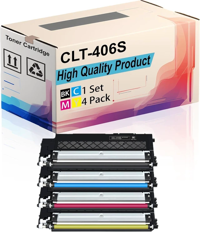 Main image of Toner Cartridge Compatible for Samsung Xpress C460FW C460W C410W CLX-3305CLX-3300 CLX-3302 CLX-3303 Printers |CLT-406S CLT-K406S CLT-C406S CLT-M406S CLT-Y406S| High Yield 1500 Pages (Multicolor)