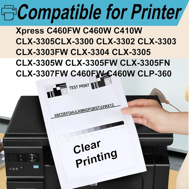 Alt view image 2 of 7 - Toner Cartridge Compatible for Samsung Xpress C460FW C460W C410W CLX-3305CLX-3300 CLX-3302 CLX-3303 Printers |CLT-406S CLT-K406S CLT-C406S CLT-M406S CLT-Y406S| High Yield 1500 Pages (Multicolor)