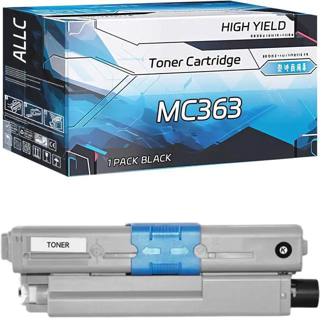 Main image of ALLC Compatible for Okidata OKI MC363 Toner Cartridge Work for Okidata OKI C332DN Printers, with Chip, High Yield 3500 Pages, Clear Printing (Black)