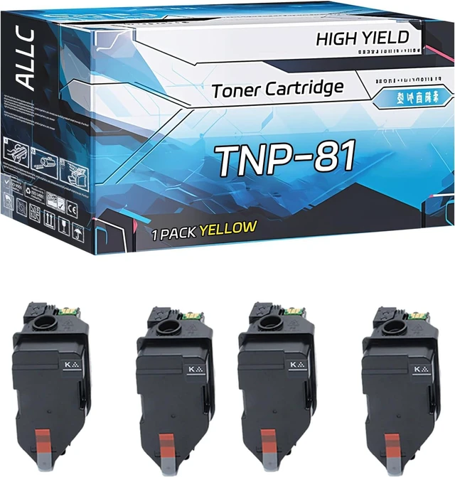Main image of ALLC Compatible for Konica Minolta TNP-81 Toner Cartridge Work for Konica Minolta bizhub C3300i bizhub C4000i Printers, with Chip, High Yield 13000 Pages, Clear Printing (Yellow)