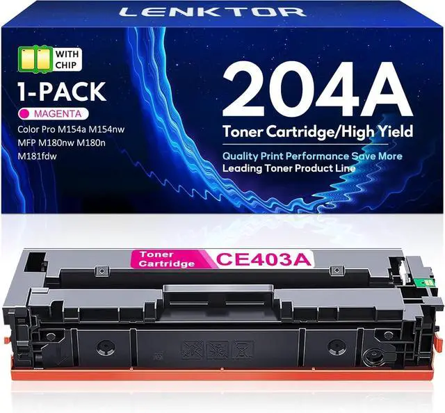 Main image of 204A Magenta Toner Cartridges 1 Pack High Yield Replacement for 204A CE403A Toner for HP Color Pro M154a M154nw MFP M180nw M180n M181fdw M181fw Series Printer Ink(with chip)