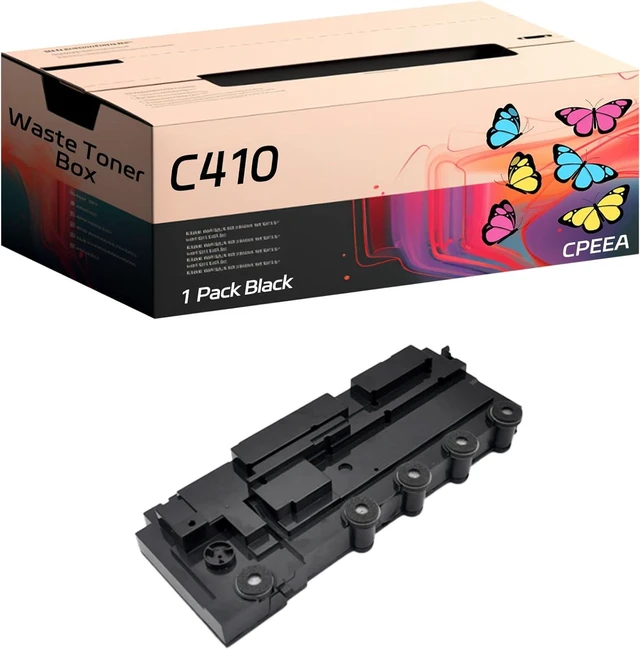 Main image of Compatible for Xerox C410 Waste Toner Box Work for Xerox C410 C415 Printers, with Chip, High Yield 30000 Pages, Clear Printing (Black)