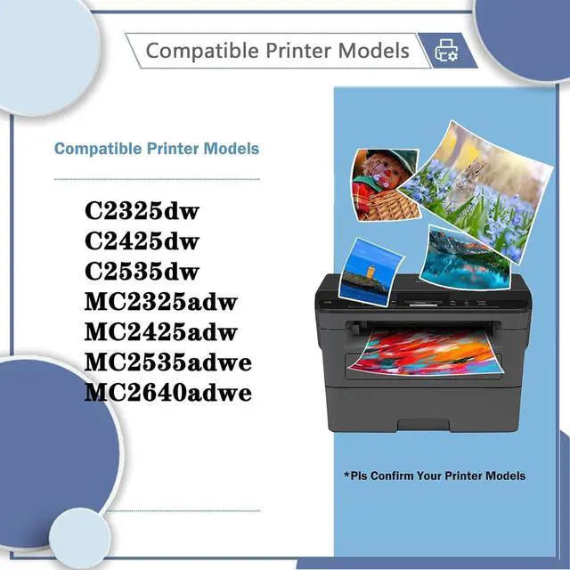 Alt view image 2 of 7 - Compatible C231HK0 C231HC0 C231HM0 C231HY0 High-Capacity Toner Cartridge, Works for Lexmark C2325dw C2425dw C2535dw MC2325adw MC2425adw MC2535adwe MC2640adwe Printer Black*1