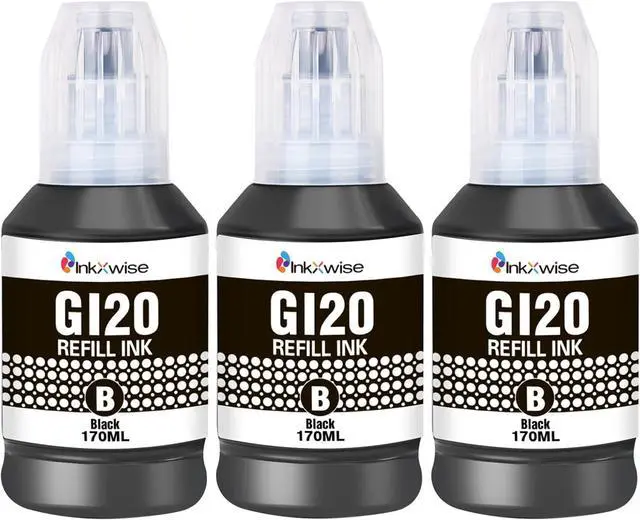 Main image of GI-20 Ink Black Pigment Ink Compatible with Canon PIXMA G6020 Replacement for Canon GI-20 Ink Bottles Work with PIXMA G7020 G5020 (3 Pack, Black Pigment Ink 170ML)