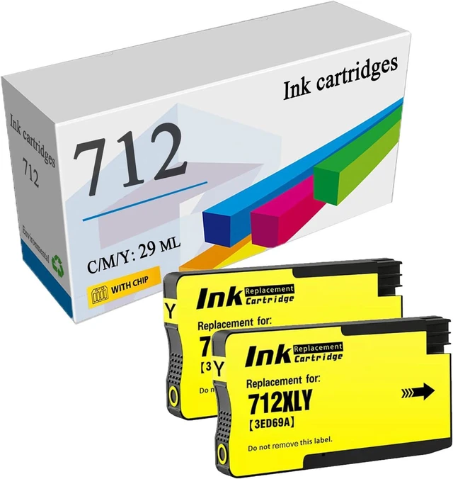 712 XL 3ED69A Ink Cartridges Replacement for HP 712 712XL Compatible ...