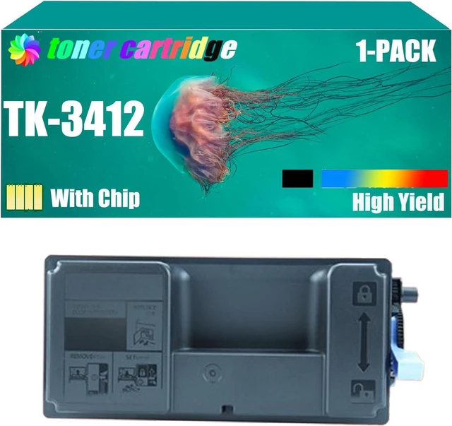 Main image of TK-3412 Toner Cartridge Replacement Work for yocera TK-3412 Toner Cartridges Compatible for yocera PA4500X MA4500X MA4500fx Printer High Yield Refill Combo Pack Black,Black ×1