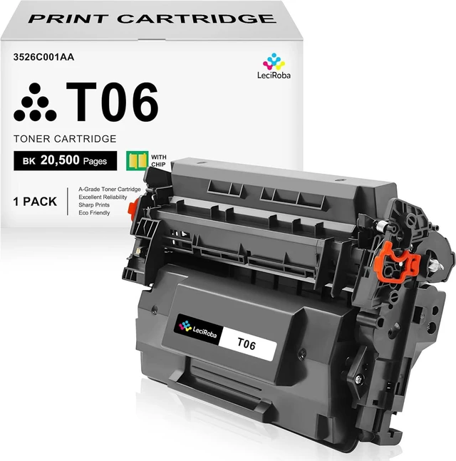 Main image of LeciRoba T06 Toner Cartridge Black High Yield Replacement for Canon ImageRunner 1643 1643i 1643if Printer (1Packs, 20500 Pages)