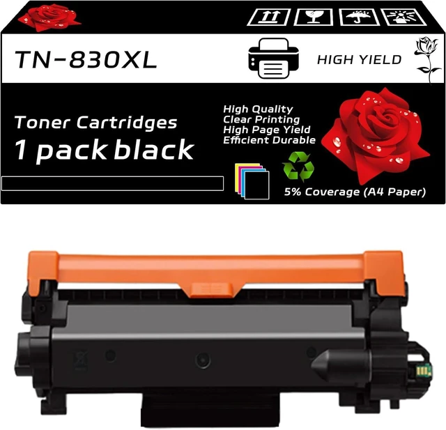 Main image of TN-830XL Toner Cartridges Compatible with Brother MFC-L2820DWXL MFC-L2900DW MFC-L2980DW Printers, High Yield 4000 Pages, Vibrant Colors (Black)