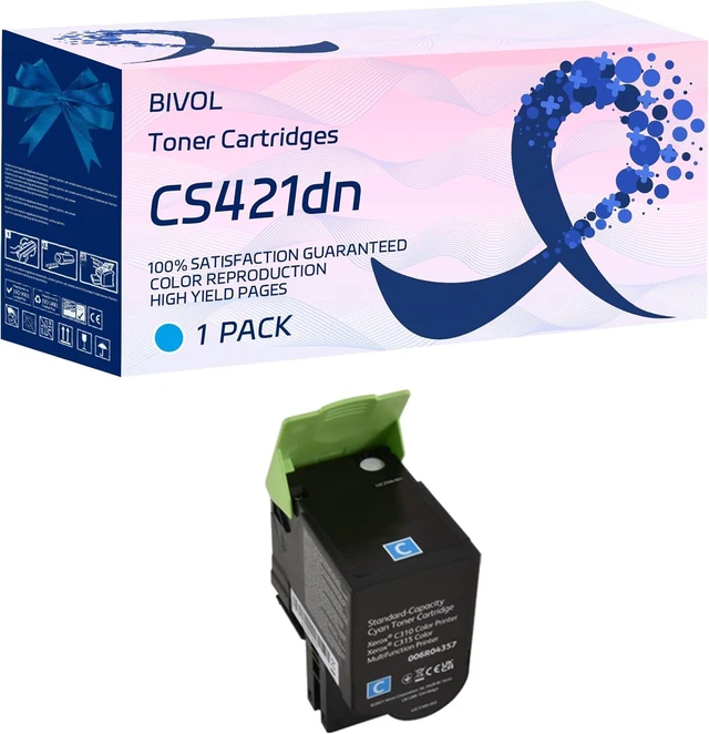 Main image of CS421dn Toner Cartridges Compatible for Lexmark CS421dn CS521dn CS622de CX421adn CX522ade CX622ade CX625adhe Printers, High Yield 3000 Pages (Cyan)