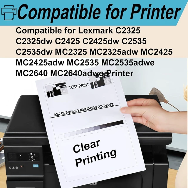 Alt view image 2 of 7 - Toner Cartridge Compatible for Lexmark C2325 C2325dw C2425 C2425dw C2535 C2535dw MC2325 MC2325adw MC2425 MC2425adw Printer |C2325 C2310K0 C2310C0 C2310M0 C2310Y0| High Yield 3000 Pages (Magenta)