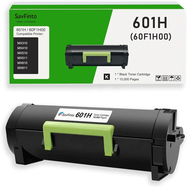 Main image of 60F1H00 601H Compatible Toner Cartridge Replacement for Lexmark MX310dn MX310 MX510de MX510 MX511de MX410de MX410 MX511dhe MX511dte MX610de MX611de Printer (Black, 1-Pack)