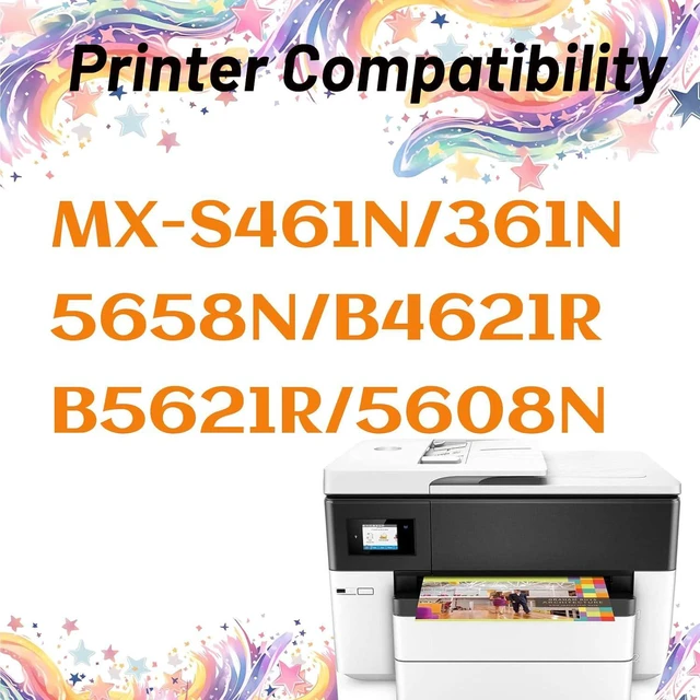 Alt view image 2 of 7 - MX-561NT MX 561NT MX561NT Toner Black Compatible MX-561CT High Yield Toner Cartridge Replacement for Sharp MX-S461N 361N 5658N B4621R B5621R 5608N