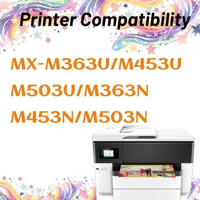Alt view image 2 of 7 - MX500NT MX-500NT Toner Black Compatible MX-500CT High Yield Toner Cartridge Replacement for Sharp MX-M363U M453U M503U M363N M453N M503N