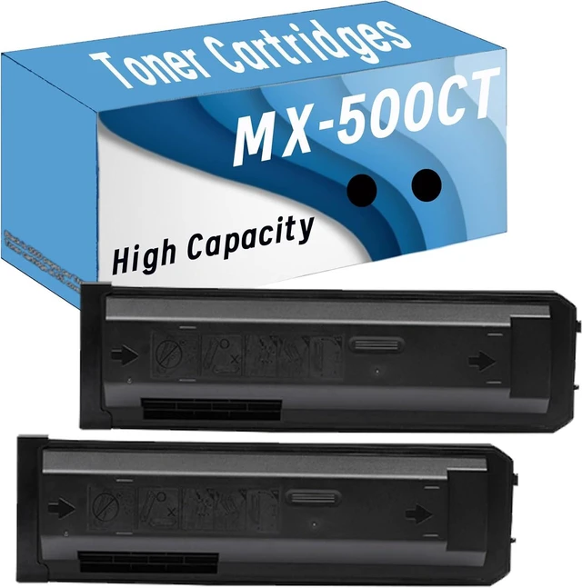 Main image of MX500NT MX-500NT Toner Black Compatible MX-500CT High Yield Toner Cartridge Replacement for Sharp MX-M363U M453U M503U M363N M453N M503N, 1, (2-Pack)